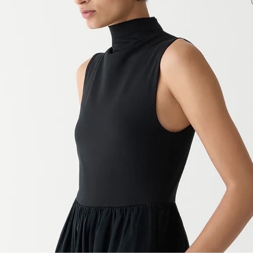 J. Crew Classic Black Sleeveless Midi Dress - Picture 4 of 7